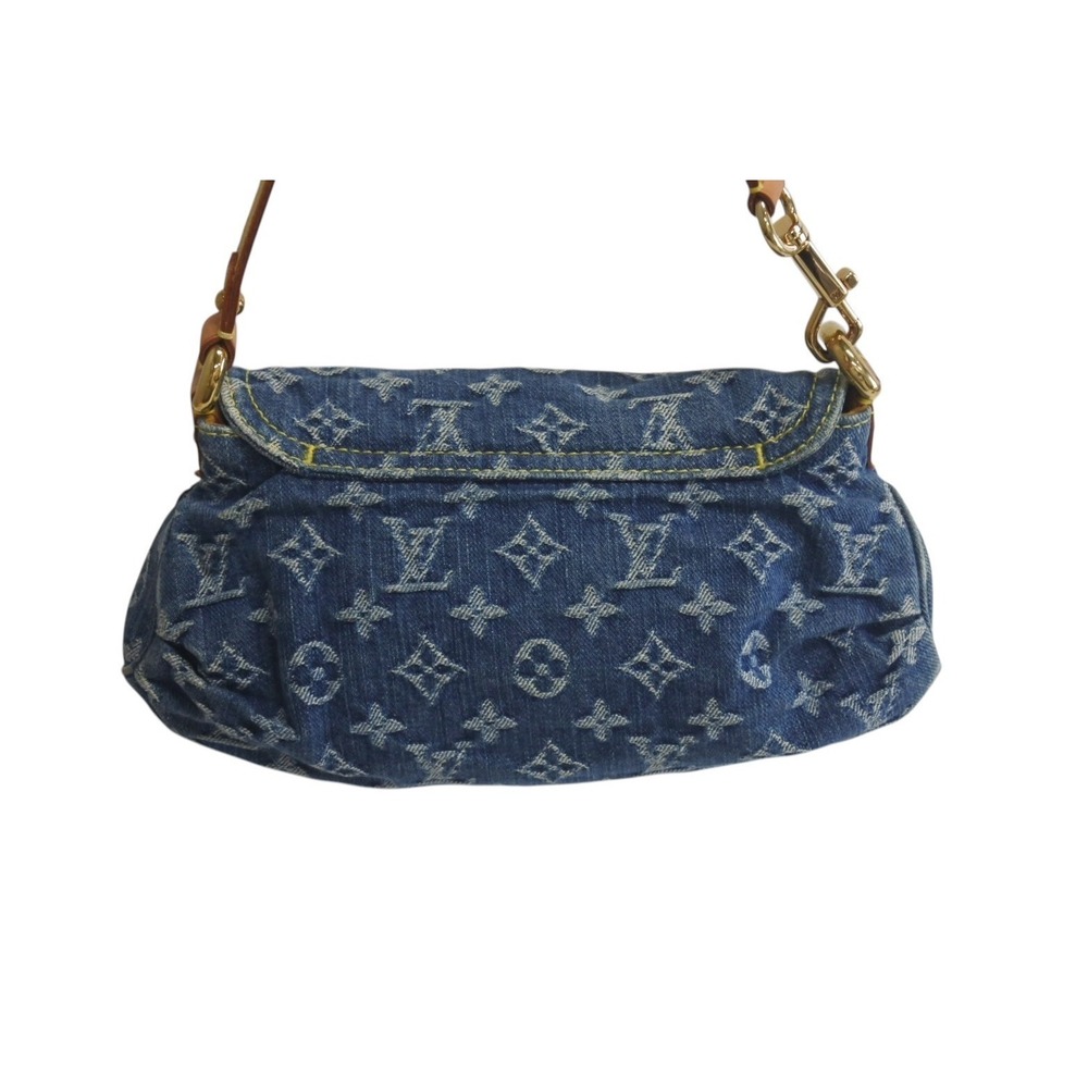 LOUIS VUITTON Pleaty handbag Monogram denim leather blue - Picture 3 of 8